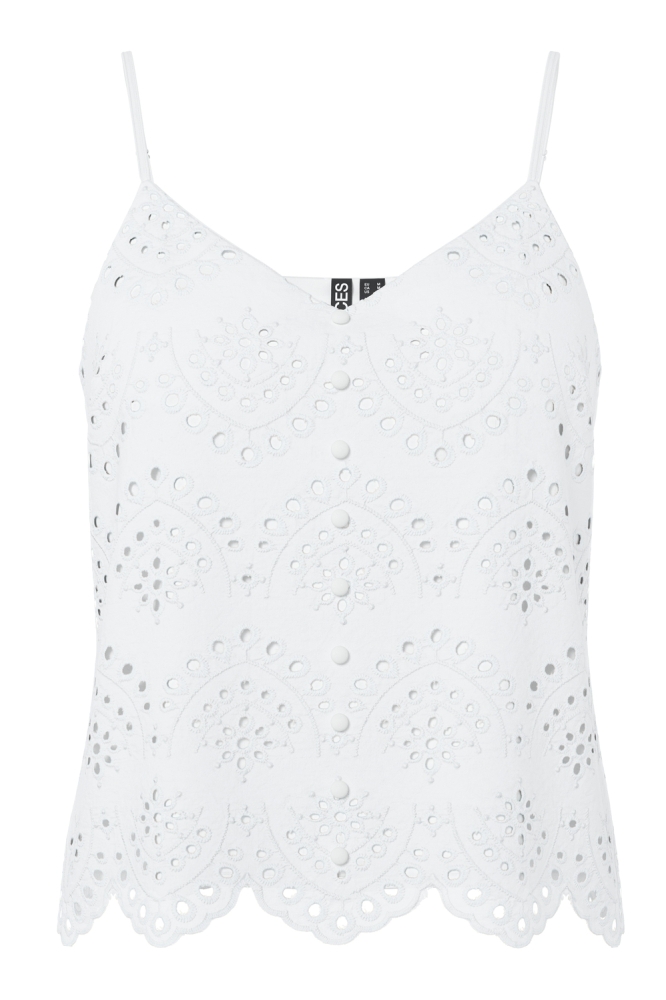 PCVILDE STRAP TOP WVN NOOS 17156563 BRIGHT WHITE